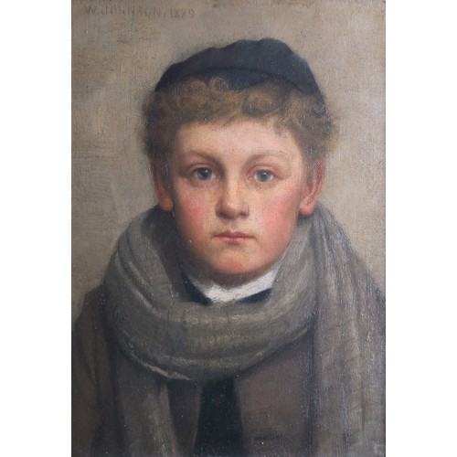 1125A - WILLIAM JOHNSON (19TH/20TH CENTURY)CHILDHOOD Oil, canvas laid on board, signed upper right, dated (1... 