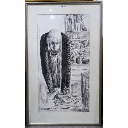 1007 - NAN BLAIR (SCOTTISH) PORTFOLIO DAYCharcoal on paper, signed lower left, 76 x 40cmTitle inscribe... 