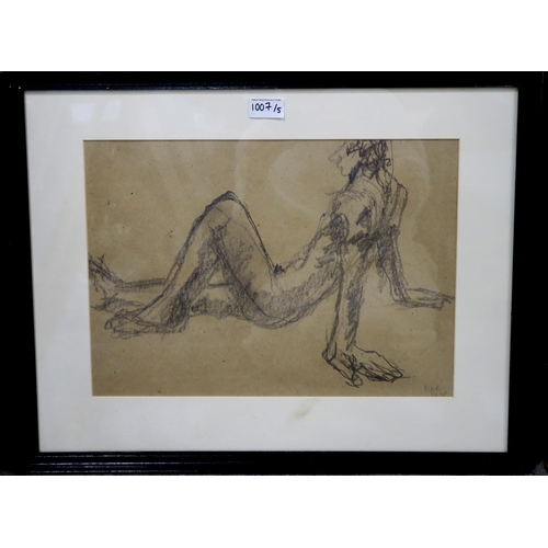 1007 - NAN BLAIR (SCOTTISH) PORTFOLIO DAYCharcoal on paper, signed lower left, 76 x 40cmTitle inscribe... 