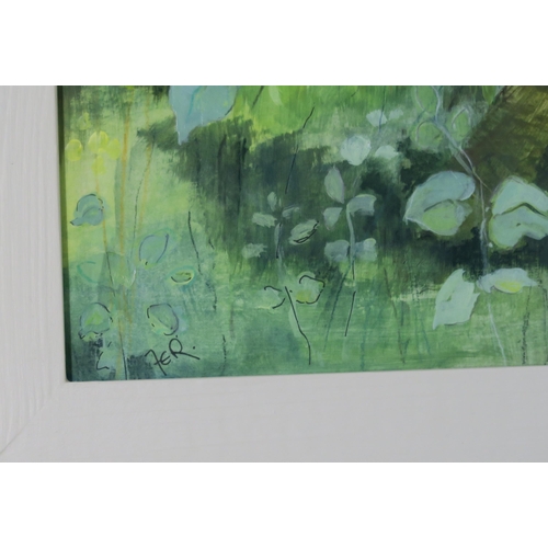 1009 - FIONA ROBERTSON (SCOTTISH CONTEMPORARY) SWAN POND, CULZEANMixed media on paper, signed lower ri... 