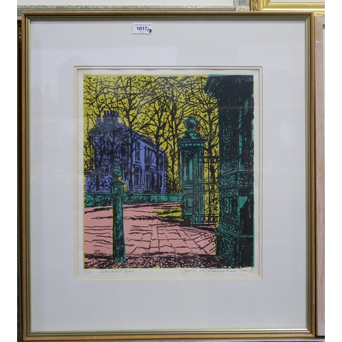 1017 - SCOTTISH SCHOOLPARTICKHILL ROADScreenprint in colour, signed James H ..., 38 x 34cm, together with s... 