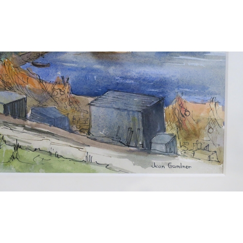 1025 - JEAN GARDINER (SCOTTISH b.1973)DUNUREWatercolour, signed lower right, 26 x 37cm... 