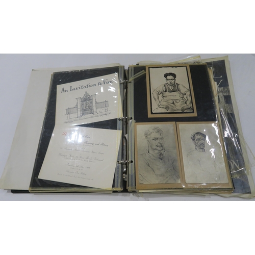 1034 - GEORGE CAMERON FOLEY (SCOTTISH b.FALKIRK 1910)MANUSCRIPT FOR PENIKINS with sketches, cartoons and pl... 