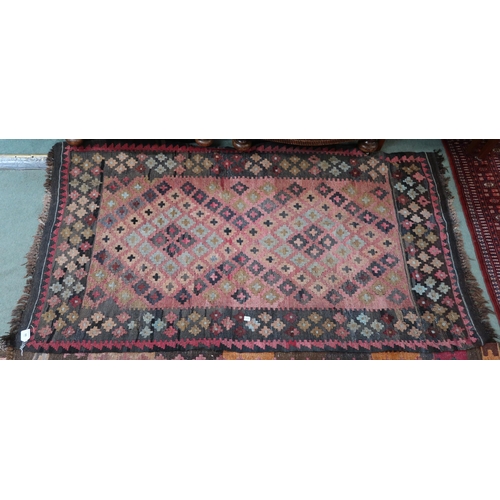 90 - A lot of three assorted tribal rugs (3)