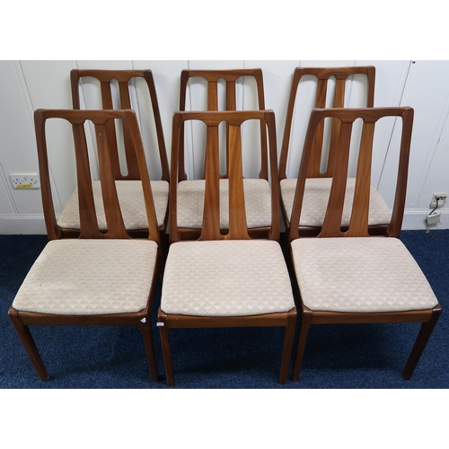 91 - A lot of six mid 20th century teak Nathan dining chairs (6)