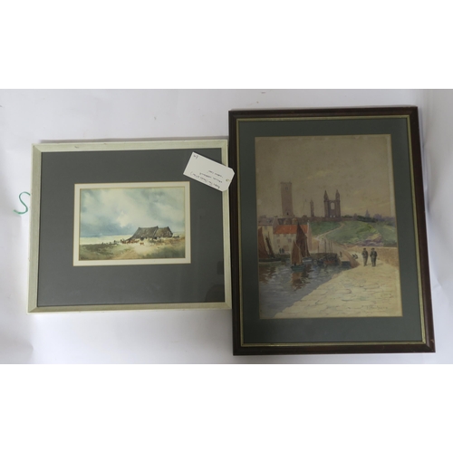 973 - VARIOUS WORKS to include landscapes in watercolour and oil (2 boxes, a lot)