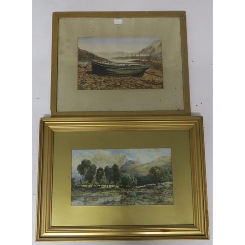 976 - VARIOUS WORKS to include etchings, watercolours and oil paintings (2 boxes, a lot)