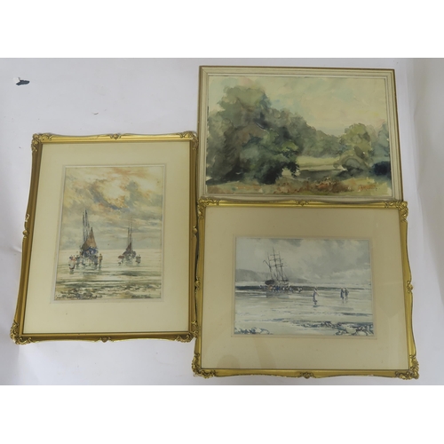 977 - VARIOUS WORKS to include etchings, watercolours and oil paintings (2 boxes, a lot)