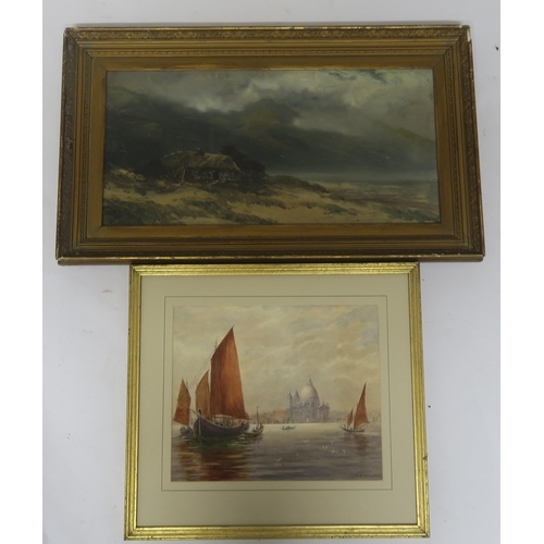 977 - VARIOUS WORKS to include etchings, watercolours and oil paintings (2 boxes, a lot)