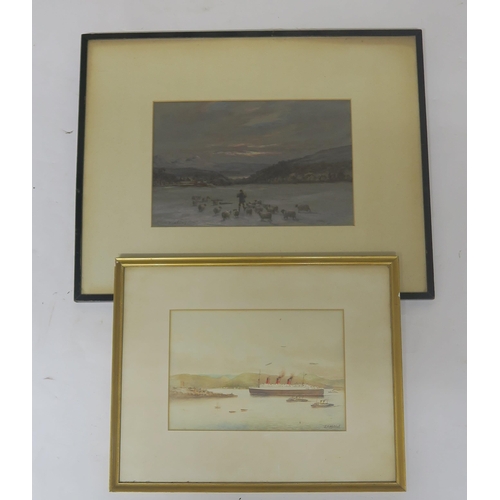 978 - VARIOUS WORKS to include etchings, watercolours, paintings and prints (2 boxes, a lot)... 