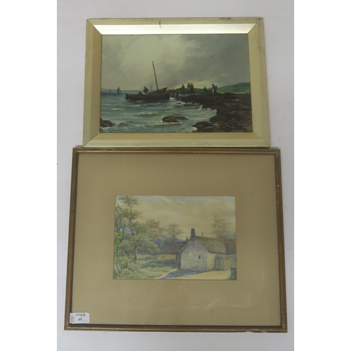 978 - VARIOUS WORKS to include etchings, watercolours, paintings and prints (2 boxes, a lot)... 