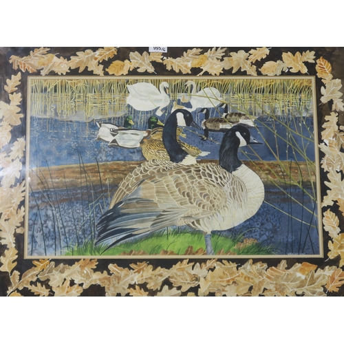 995 - GRAEME SIMS (SCOTTISH) CANADA GEESE Watercolour, signed lower right, 53 x 73cm Title ... 