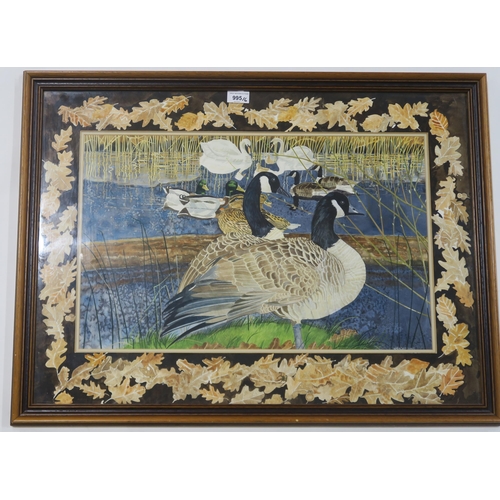 995 - GRAEME SIMS (SCOTTISH) CANADA GEESE Watercolour, signed lower right, 53 x 73cm Title ... 