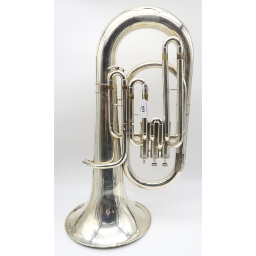 551 - A Lark euphonium with mouthpiece and case