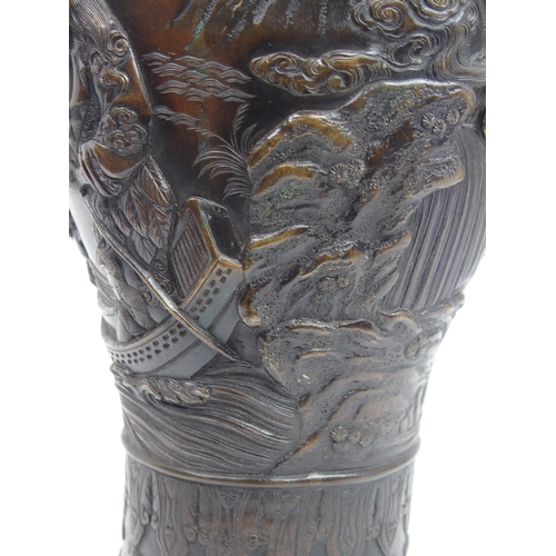 232 - A CHINESE BRONZE BALUSTER VASE