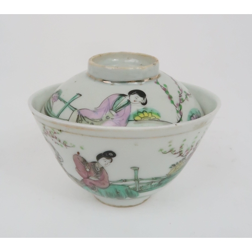 258 - A CHINESE OCTAGONAL BOWL