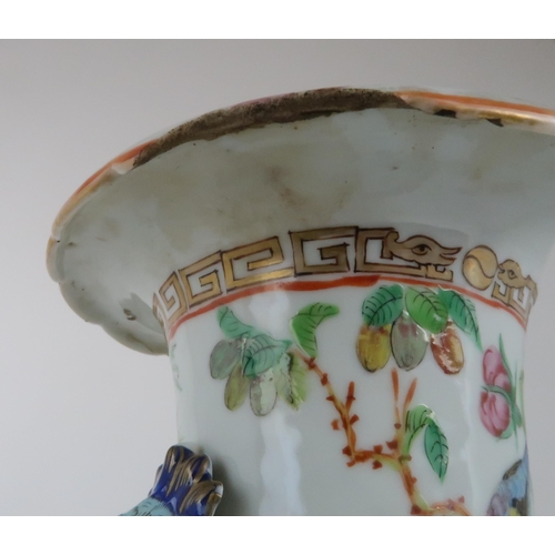 268 - A CANTON BALUSTER VASE