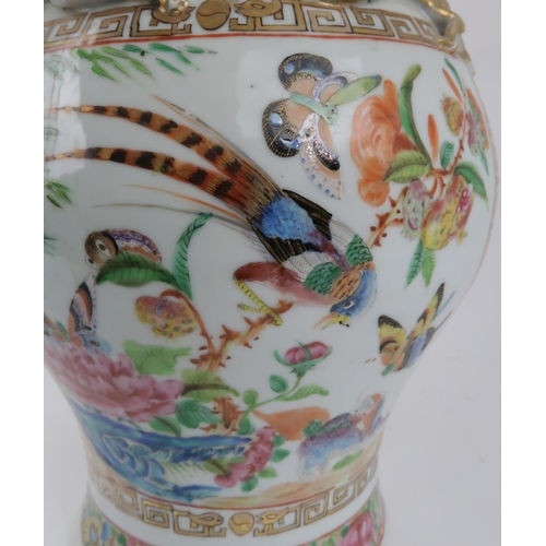 268 - A CANTON BALUSTER VASE