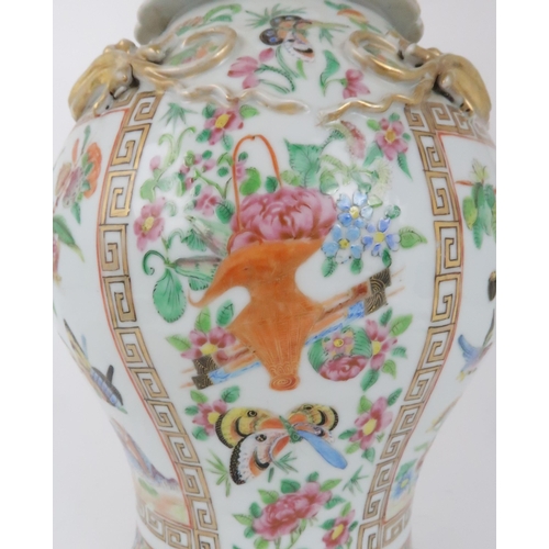 268 - A CANTON BALUSTER VASE