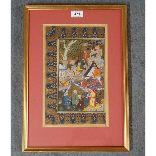 271 - AN INDIAN MINIATURE PAINTING