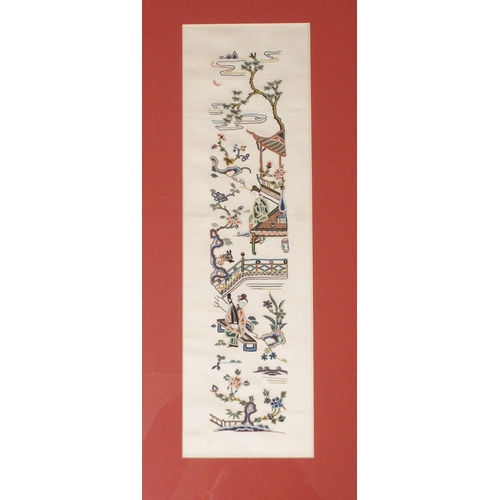 272 - FIVE CHINESE SILK SLEEVE PANELS