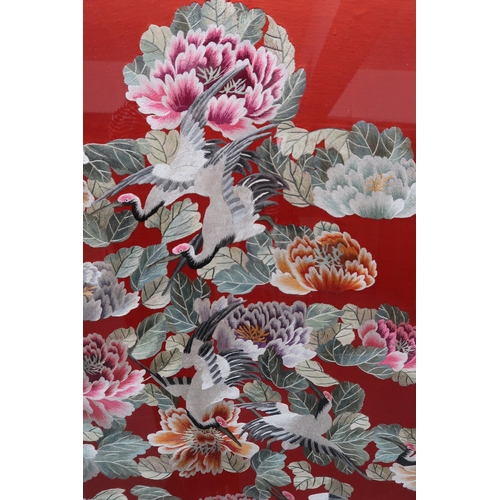 275 - A LARGE CHINESE SILK PANEL