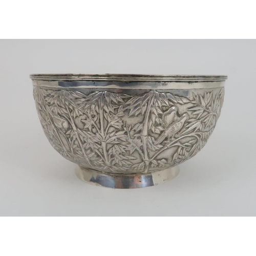 278 - A CHINESE EXPORT SILVER BOWL