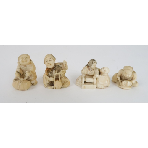 280 - FOUR IVORY NETSUKE