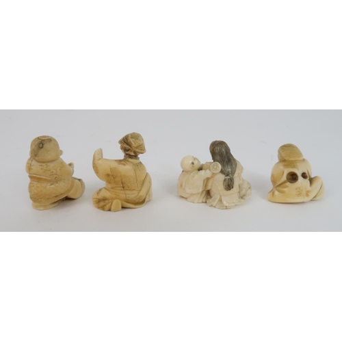 280 - FOUR IVORY NETSUKE