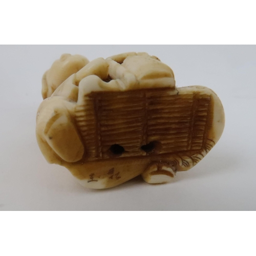 280 - FOUR IVORY NETSUKE