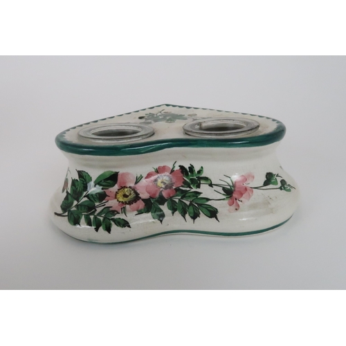 327 - A WEMYSS HEART SHAPED INKWELL