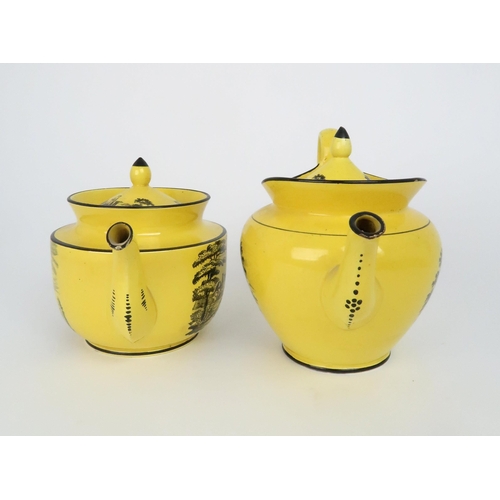 330 - A PHILLIPS AND CO  YELLOW GLAZED SUNDERLAND POTTERY JUG