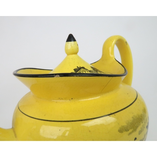 330 - A PHILLIPS AND CO  YELLOW GLAZED SUNDERLAND POTTERY JUG