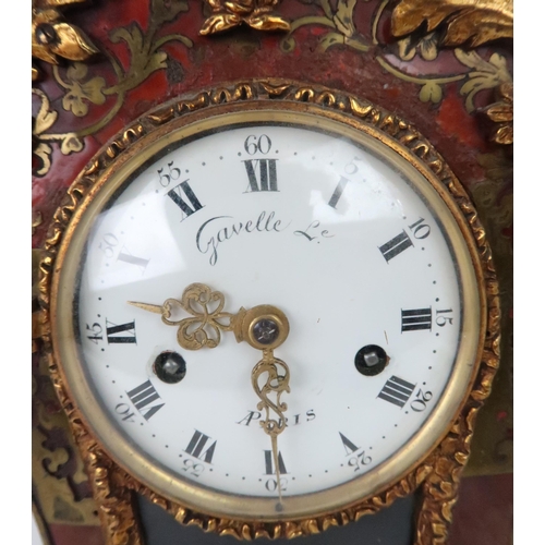 332 - A FRENCH BOULLE MANTLE CLOCK