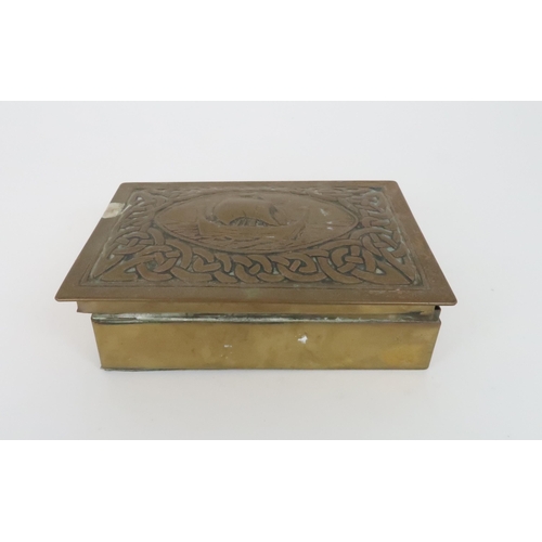 333 - AN ALEXANDER RITCHIE STYLE BRASS BOX