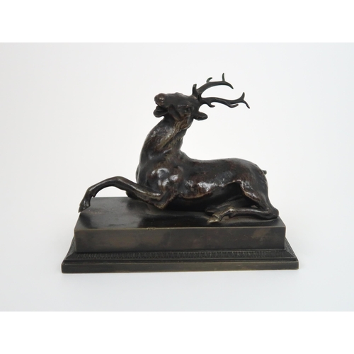 347 - BRONZE OF A STAG