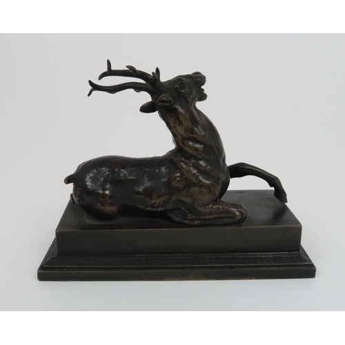 347 - BRONZE OF A STAG