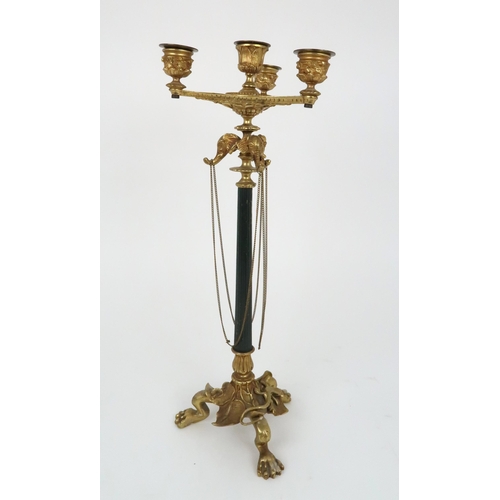 352 - A GILDED METAL CANDELABRA