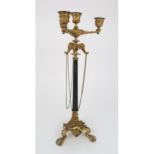 352 - A GILDED METAL CANDELABRA