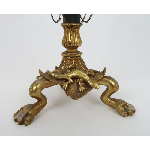 352 - A GILDED METAL CANDELABRA