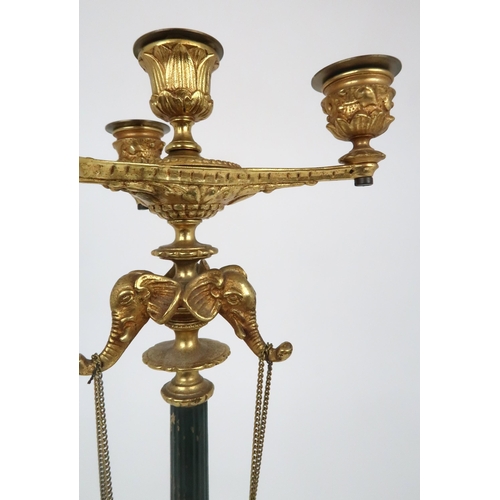 352 - A GILDED METAL CANDELABRA