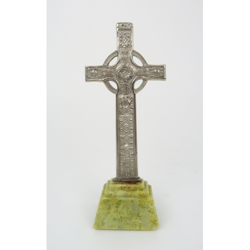 355 - *WITHDRAWN* AN ALEXANDER RITCHIE SILVERED MODEL OF ST JOHN'S CROSS  IONA