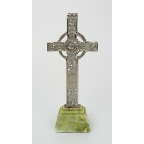 355 - *WITHDRAWN* AN ALEXANDER RITCHIE SILVERED MODEL OF ST JOHN'S CROSS  IONA