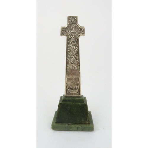 356 - *WITHDRAWN* AN ALEXANDER RITCHIE SILVERED MODEL OF MACKINNON'S CROSS  IONA