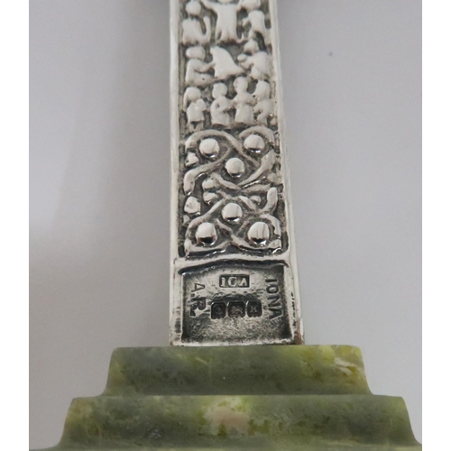 357 - *WITHDRAWN* AN ALEXANDER RITCHIE SILVER MODEL OF ST MARTIN'S CROSS  IONA