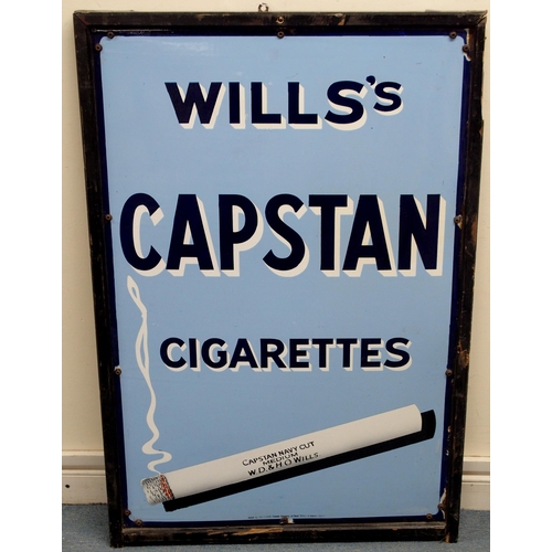 489 - AN ENAMEL SINGLE-SIDED WILL'S CAPSTAN ADVERTISING SIGN