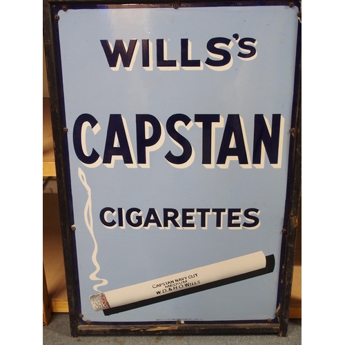 489 - AN ENAMEL SINGLE-SIDED WILL'S CAPSTAN ADVERTISING SIGN