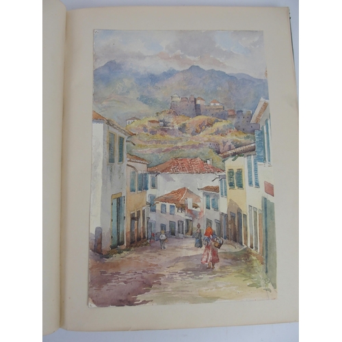 492 - LADY BERTA de BUNSEN: AN ALBUM OF THIRTY-FOUR WATERCOLOURS FROM 1890-91