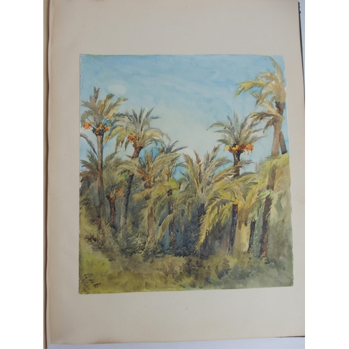 492 - LADY BERTA de BUNSEN: AN ALBUM OF THIRTY-FOUR WATERCOLOURS FROM 1890-91