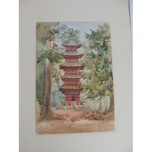 492 - LADY BERTA de BUNSEN: AN ALBUM OF THIRTY-FOUR WATERCOLOURS FROM 1890-91